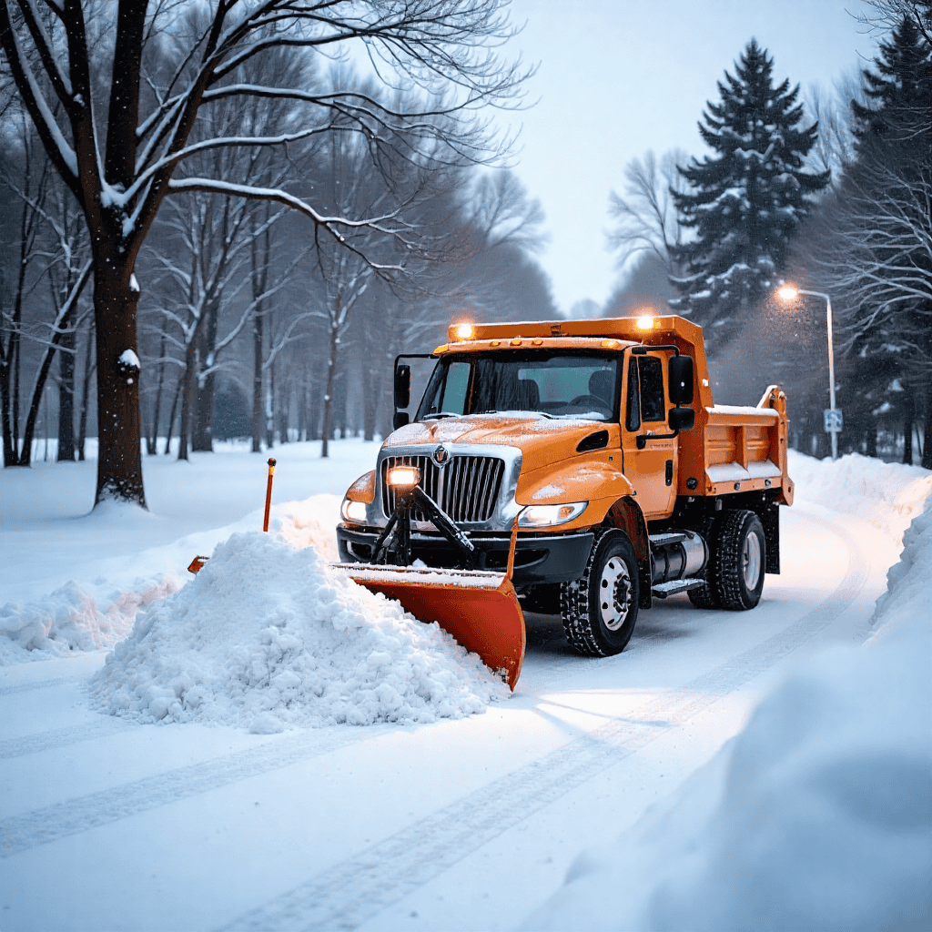 Talvihuollon ammattilaiset poistavat lunta pihasta